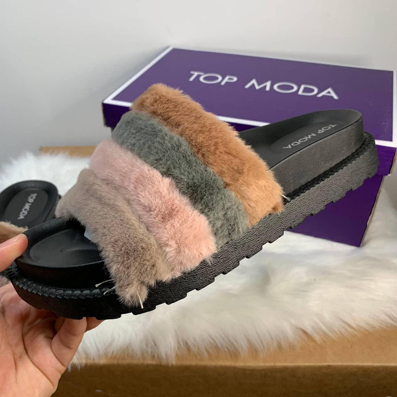 TOP MODA Faux Fur Slide Sandal Women s Shoes Size Depop