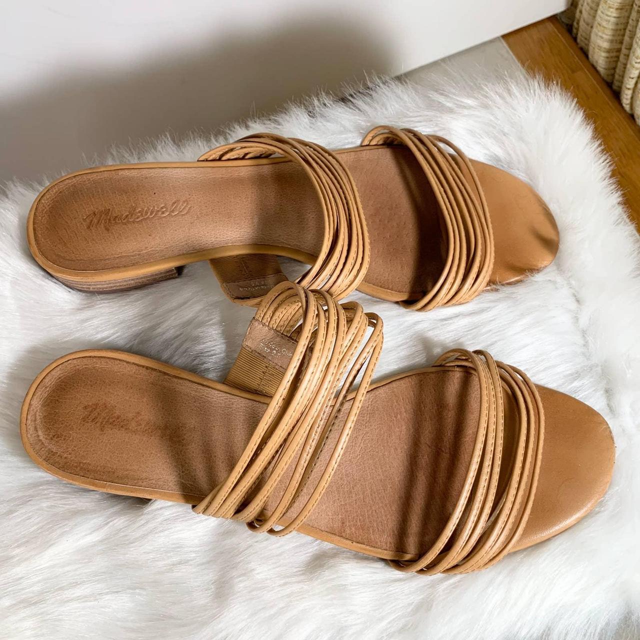 Madewell Meg Strappy Leather Slide Sandals Size Depop