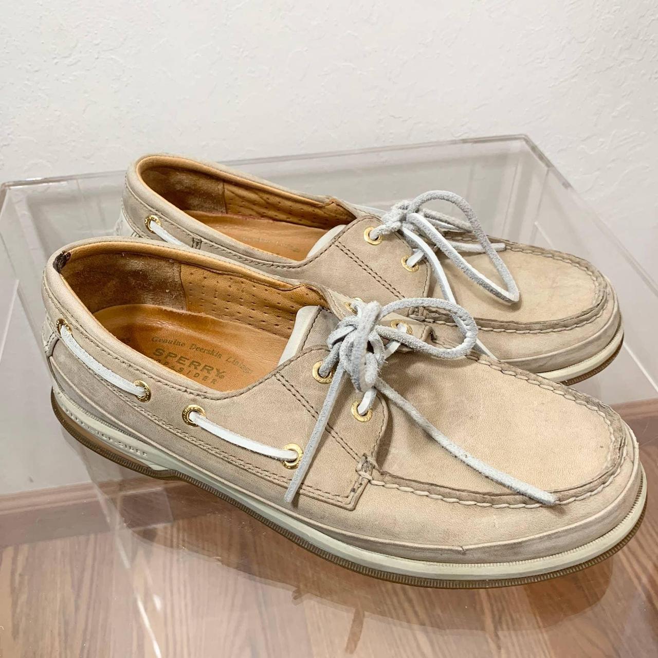 Cream sperrys on sale