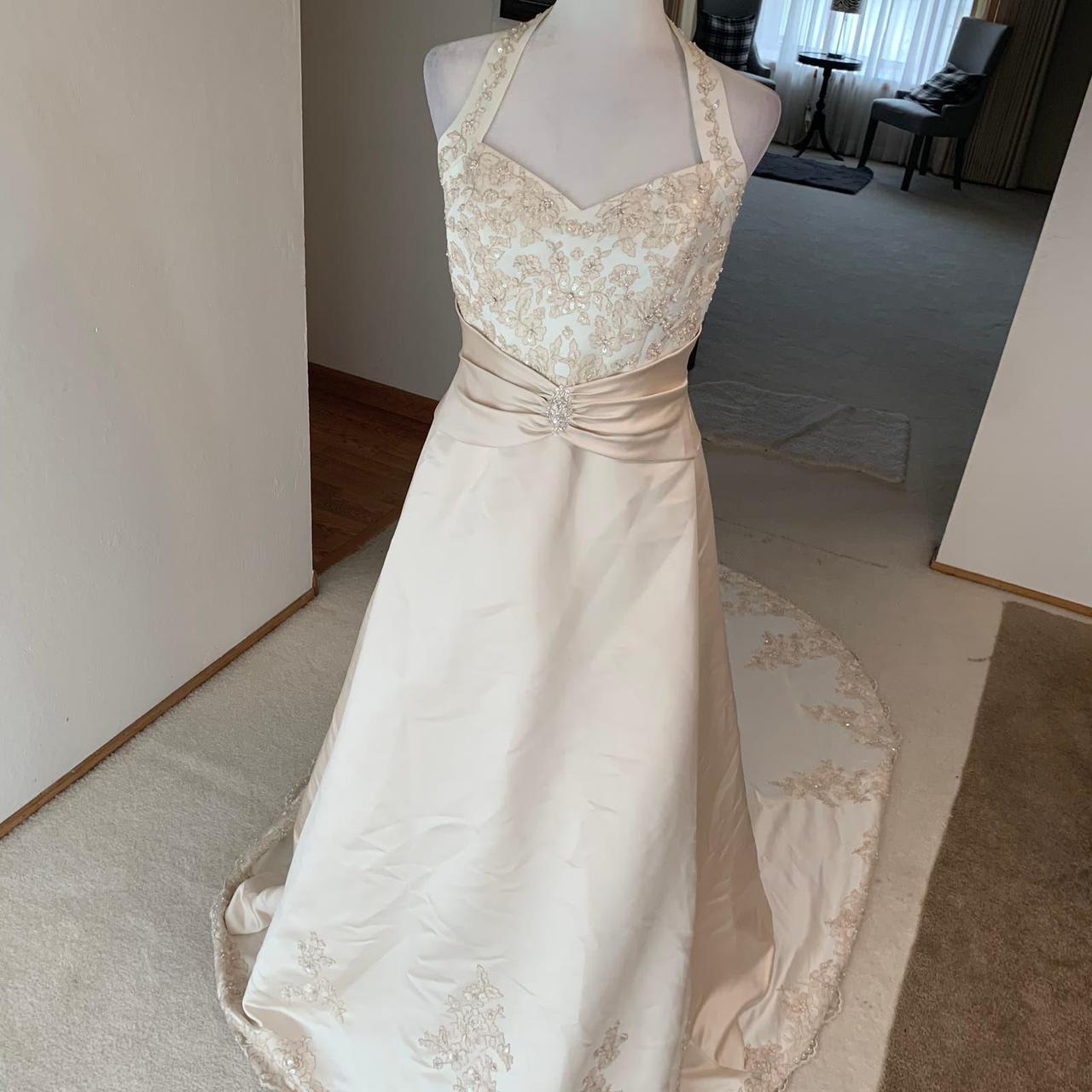 David's bridal champagne 2025 wedding dress