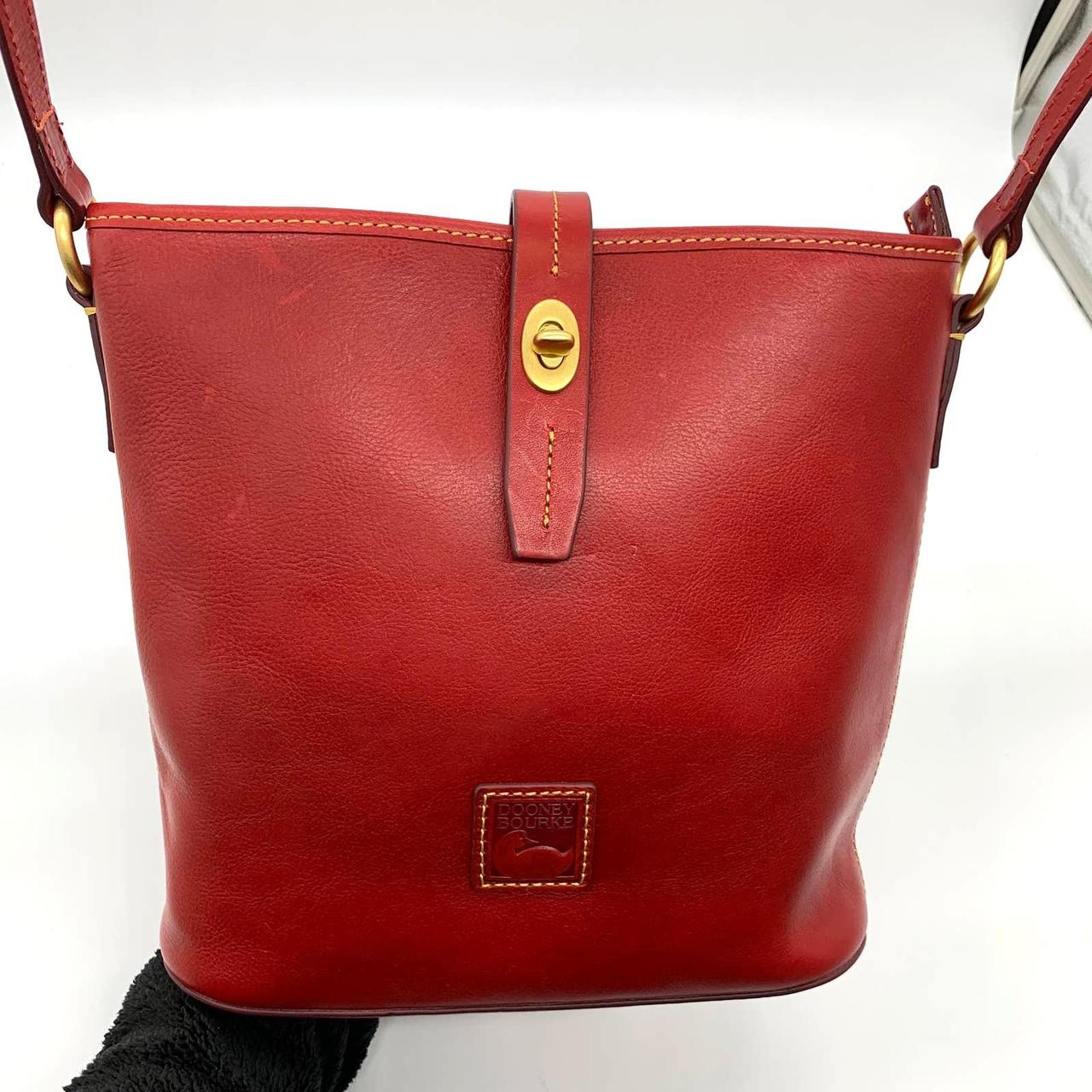 Dooney & Bourke Florentine good Crossbody Bucket Bag Red