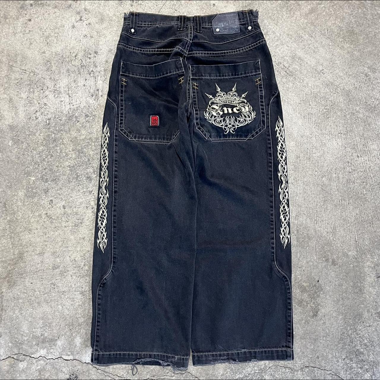 Jnco Barbwire Pants Crazy embroidery! Super rare!... - Depop