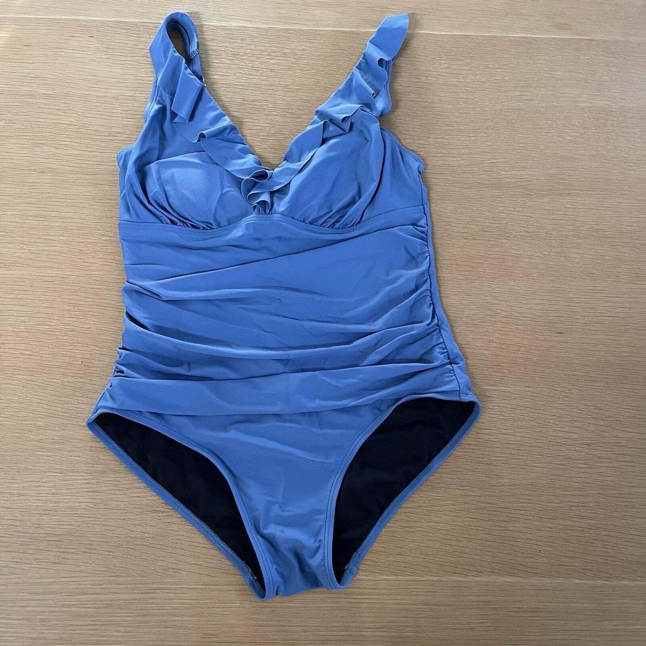 Women s DKNY Ruffle Plunge Underwire One Piece Depop