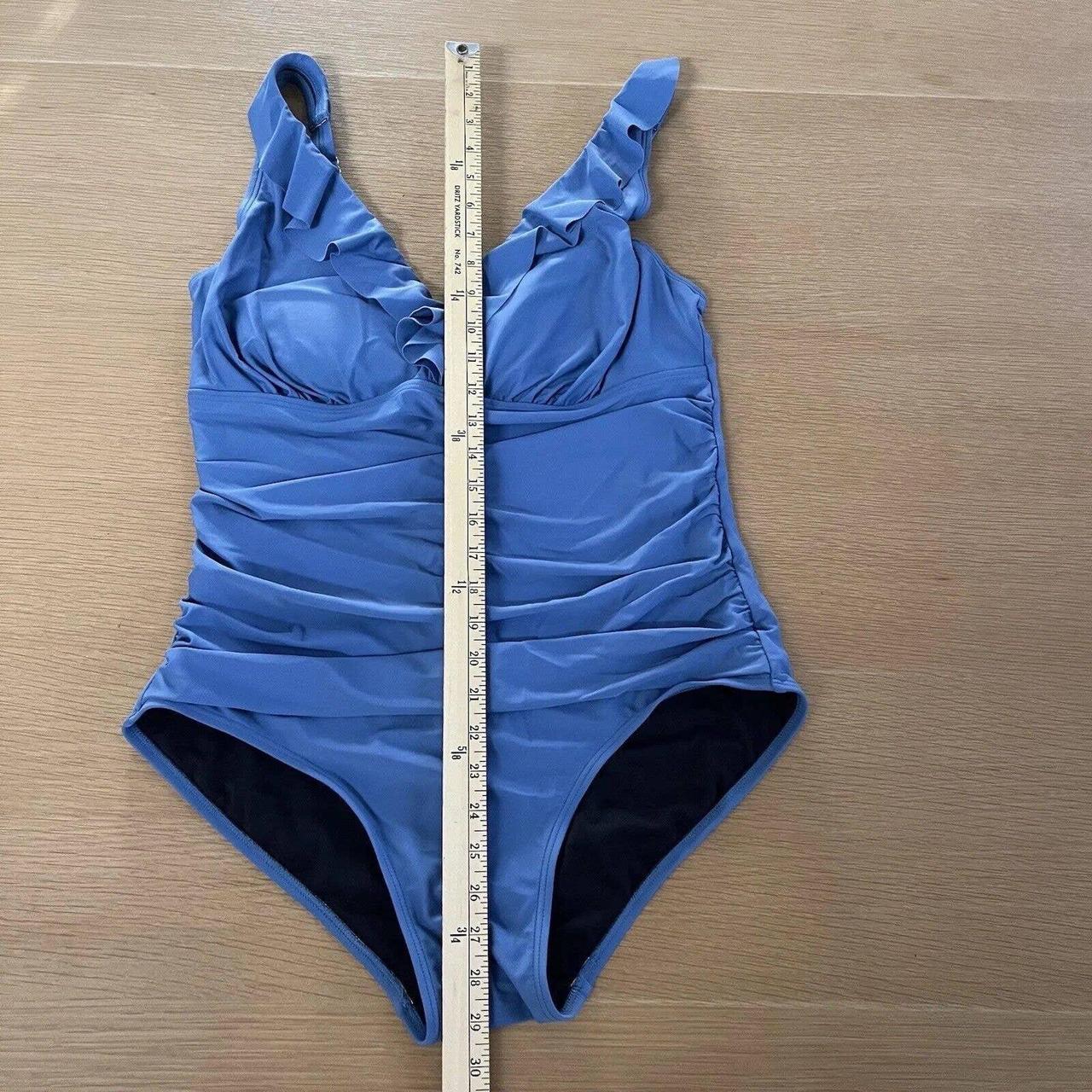 Women s DKNY Ruffle Plunge Underwire One Piece Depop