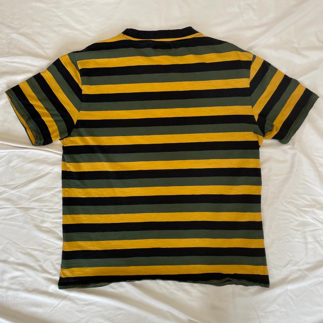 Guess yellow shop striped t shirt