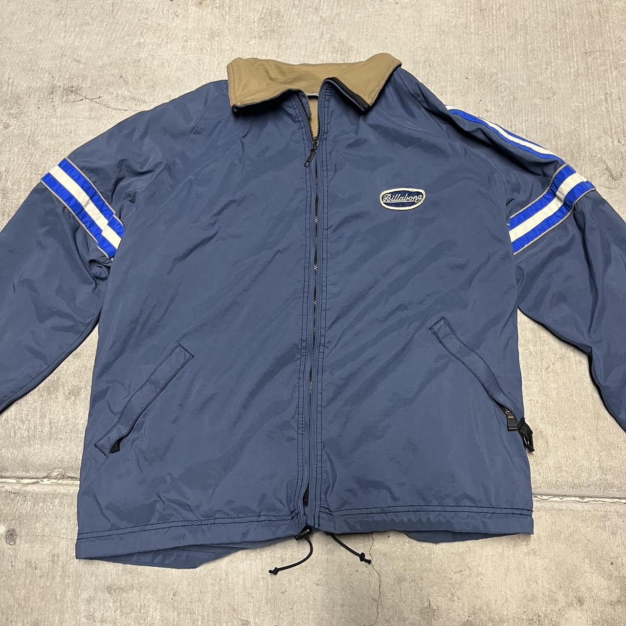 90s Billabong windbreaker type of jacket. blue with... - Depop