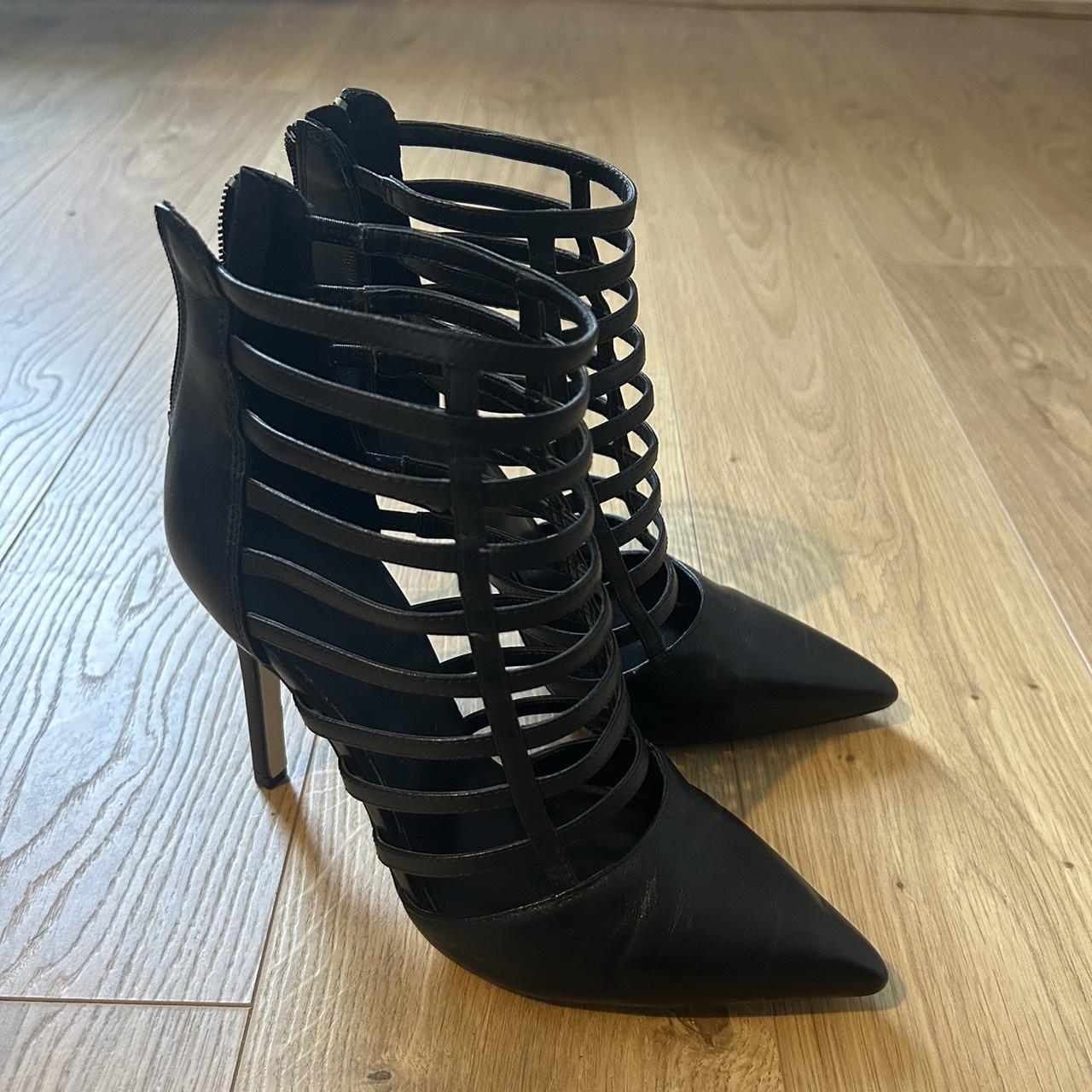 ALDO black caged pointed toe heels Size ladies UK