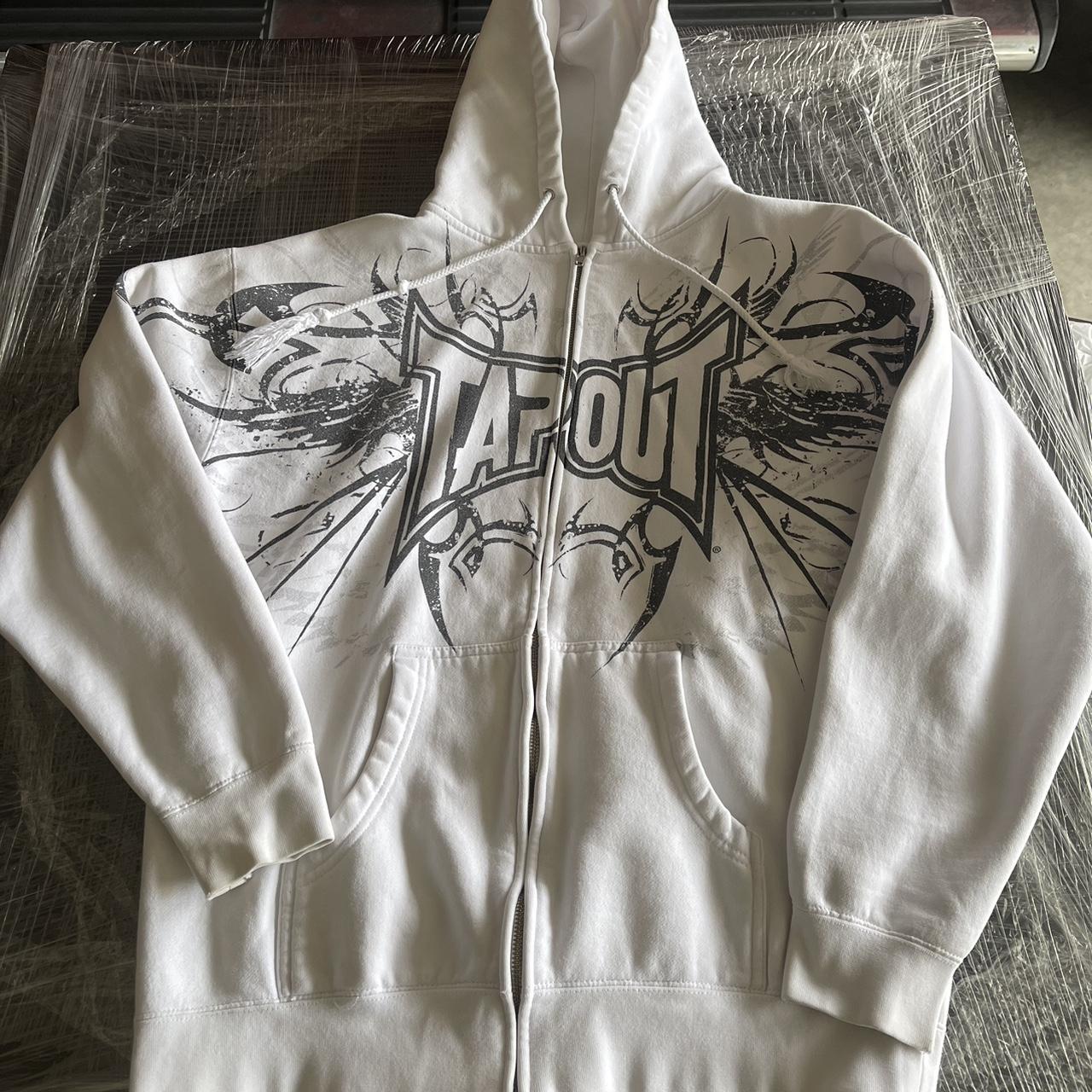 Rare Tapout Zip Up hoodie Size L ( Can fit a... - Depop