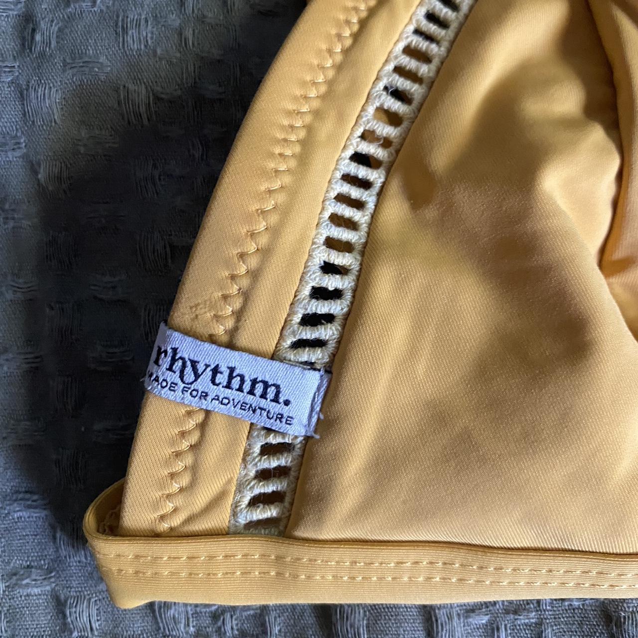 Rhythm Swimwear YELLOW/MUSTARD Size L bikini top... Depop