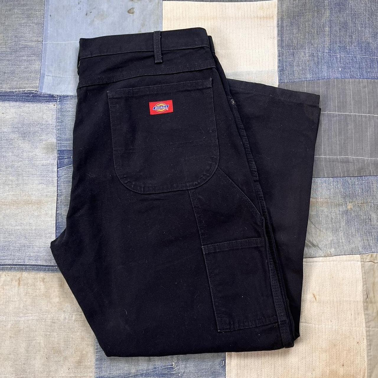 Y2K Vintage Dickies Black Carpenter Pants Size 36x30 - Depop