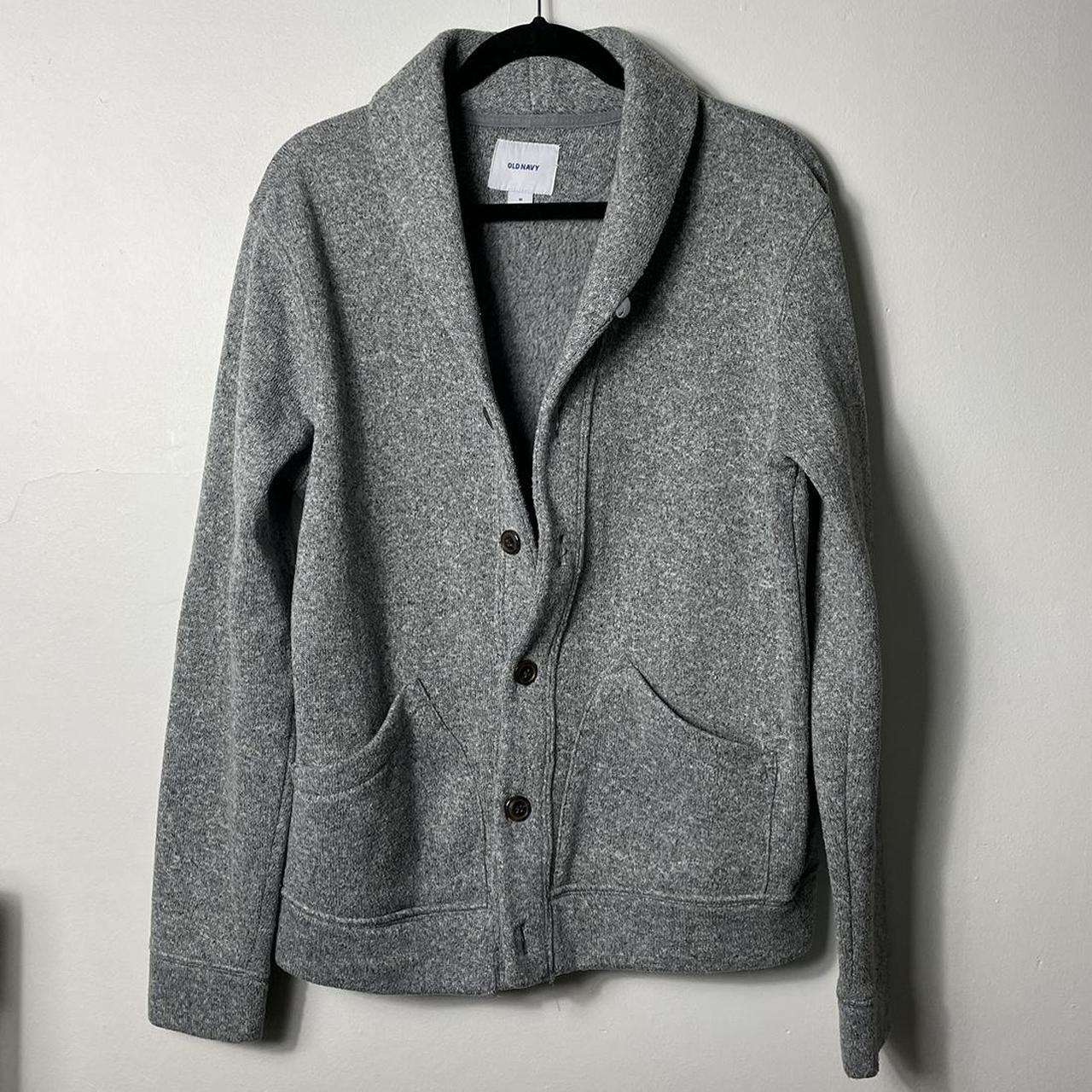 Old Navy Men's Grey Cardigan | Depop