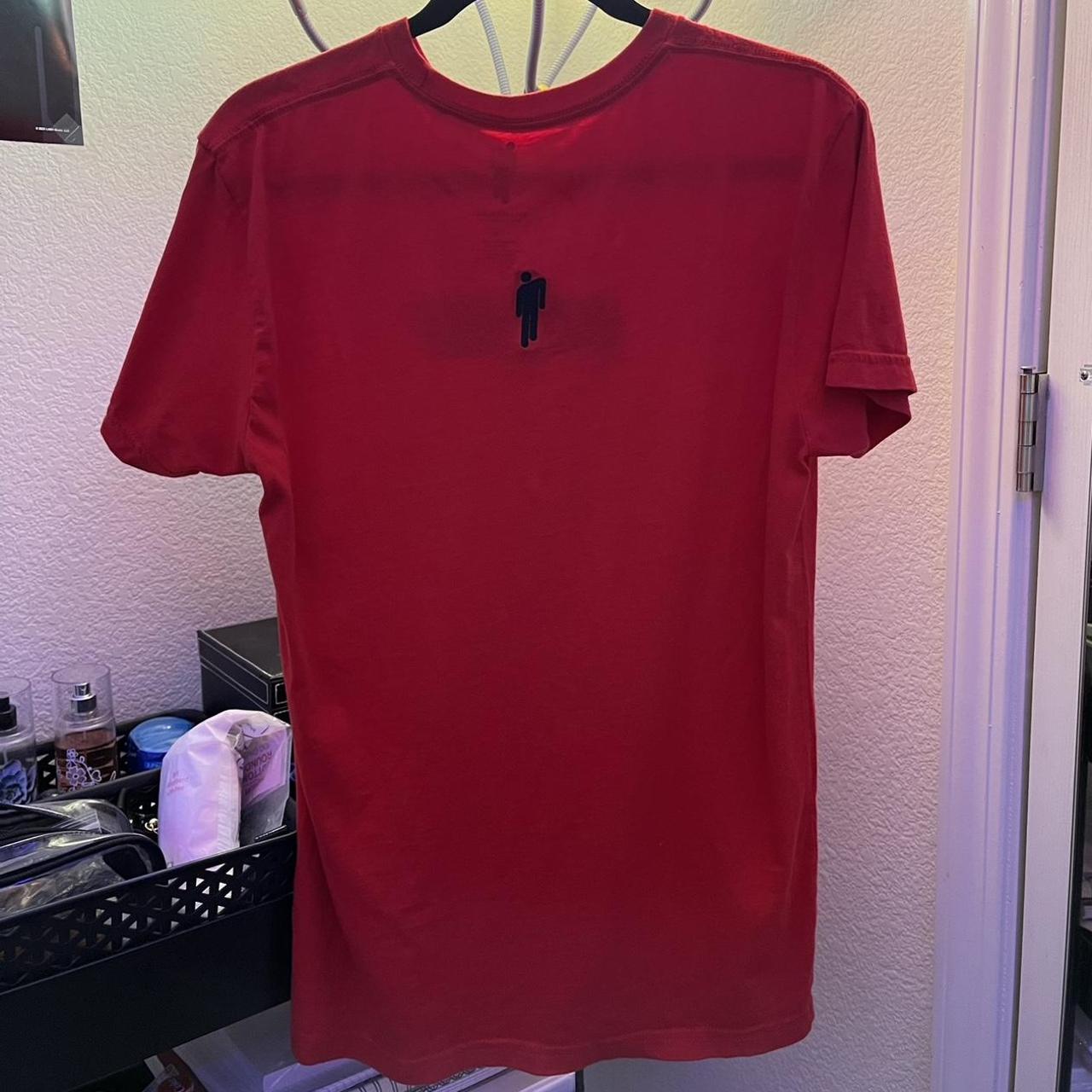 Billie Eilish Official Merch- Red “BILLIE” Racer tee | Depop