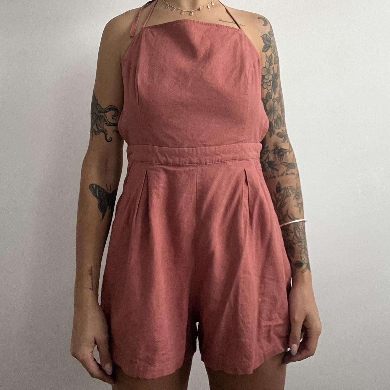 Glassons Rust Backless Playsuit Depop