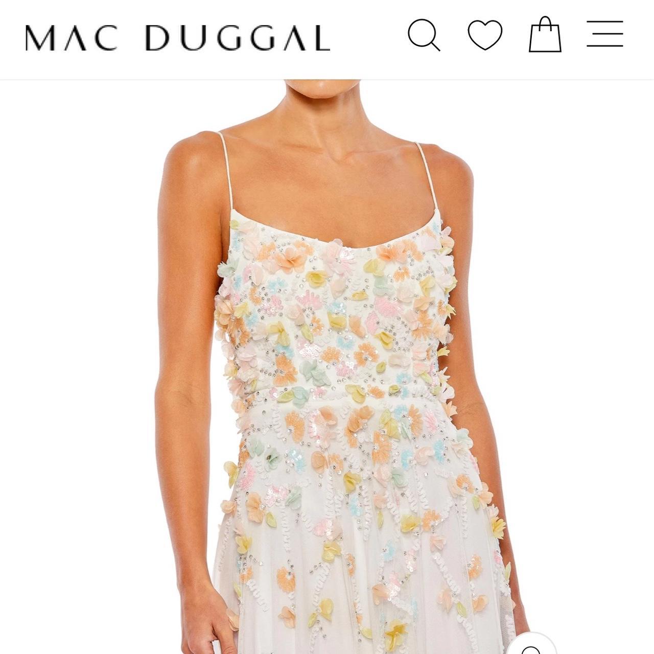 華やかさが光る☆【MAC DUGGAL】3Dフラワー マーメイドドレス Mac Duggal Sleeveless 3D Flower Detailing Cowl Neck Gown