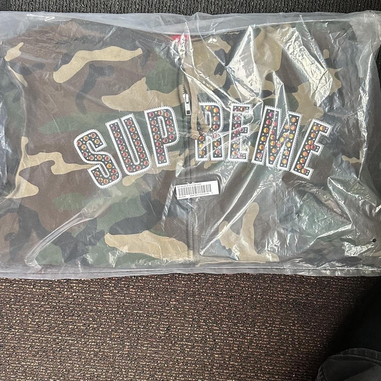 Supreme bb Simon zip-up hooded sweatshirt (CAMO) | Depop
