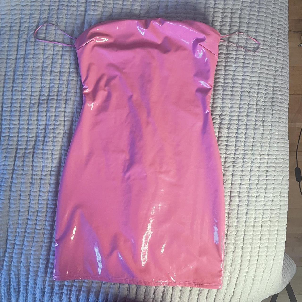 Bubblegum pink vinyl tube dress, Worn once for my