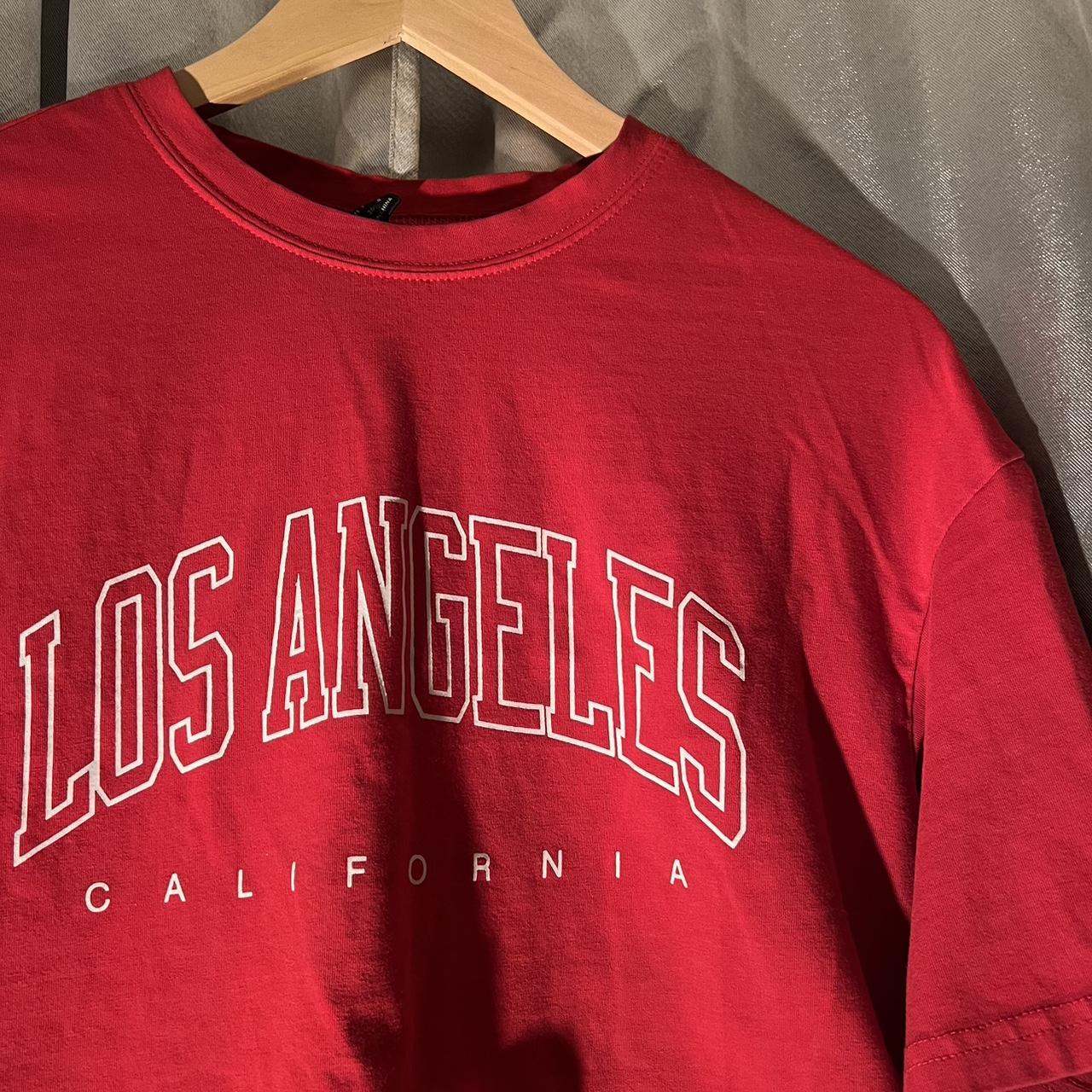 Women's Red Los Angeles Angels Cropped Long Sleeve T-Shirt