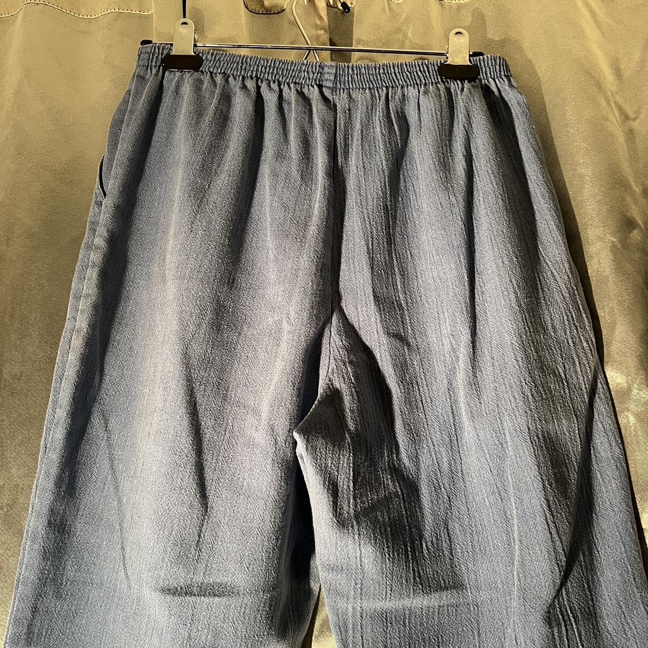 Blair linen like pants with elastic waistband— super... - Depop