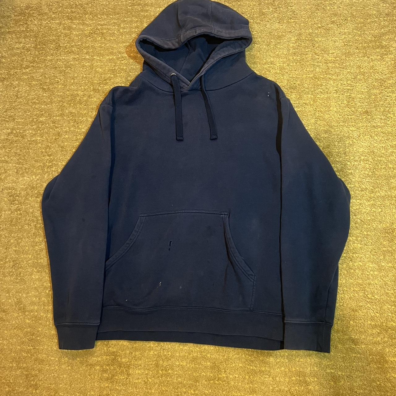 WSS blank hoodie -super cold faded look -size L - Depop