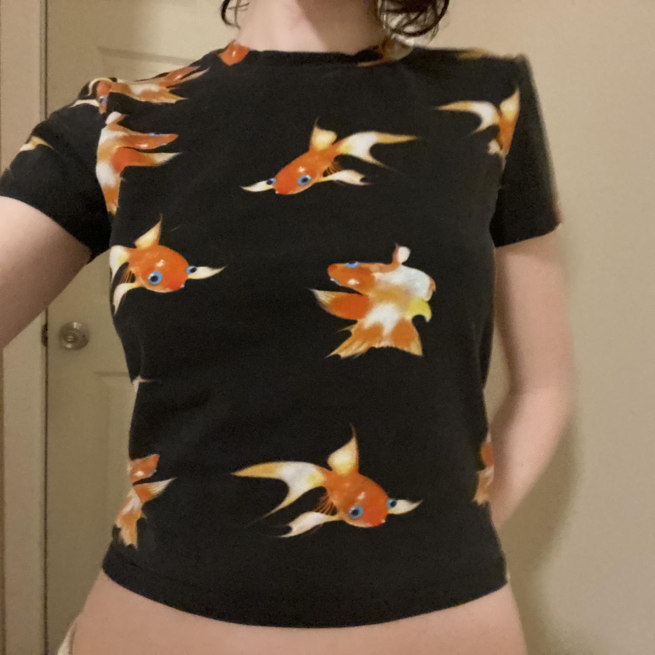 Heaven by Marc Jacobs goldfish baby tee!! From 2022,... Depop