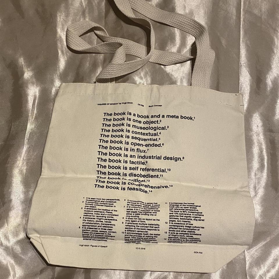 Virgil Abloh Tote Bag Off-White FOS Figures of - Depop