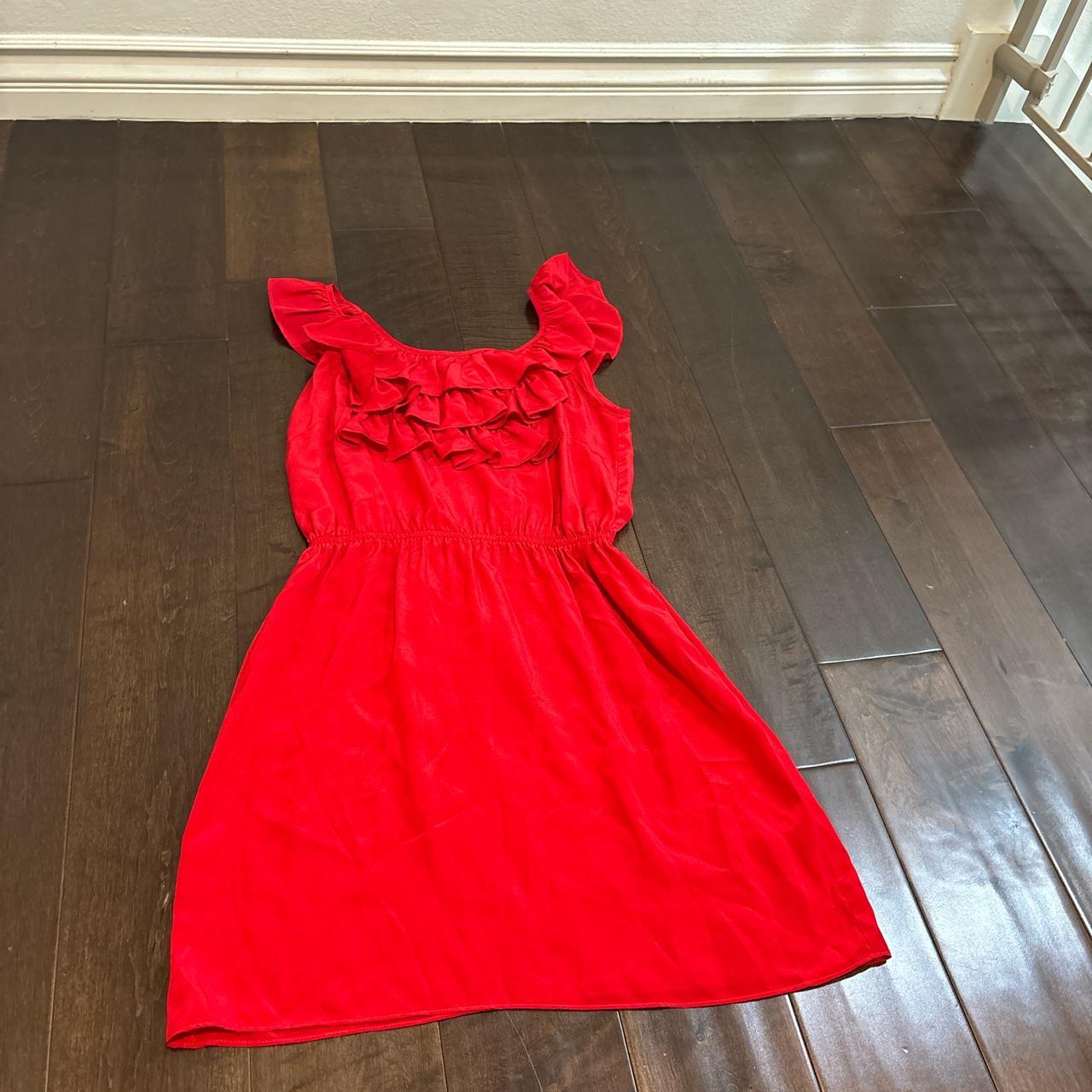 amanda uprichard red xs mini dress #amandauprichard... - Depop