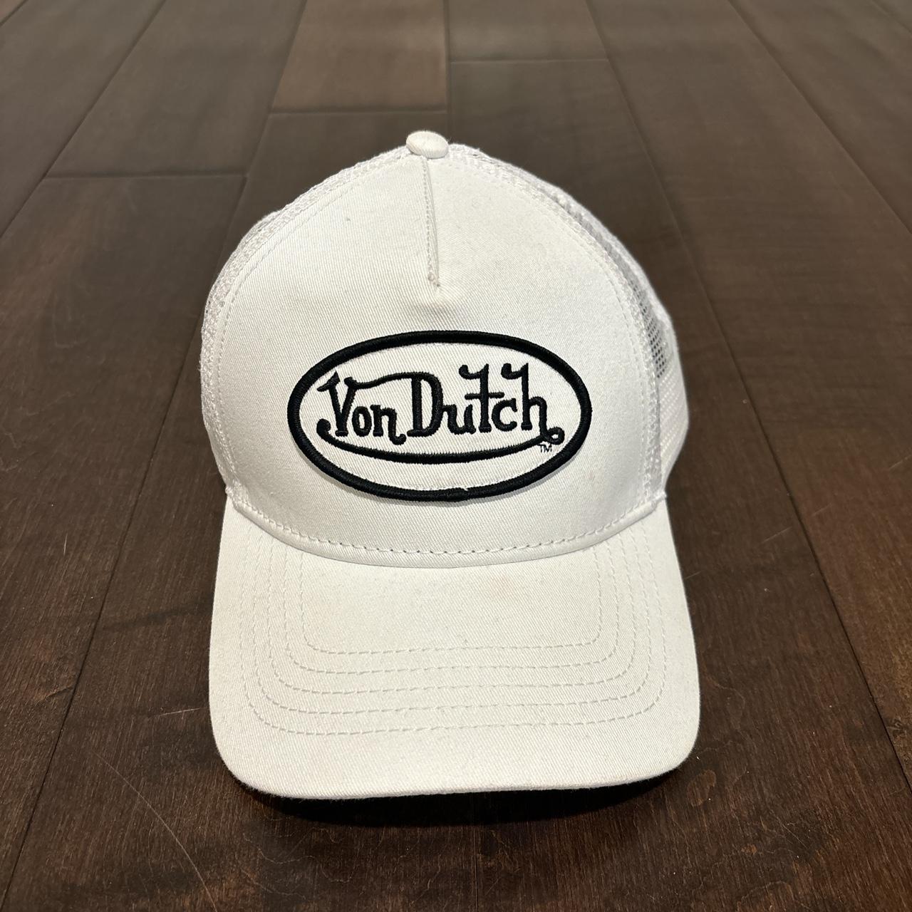 white von dutch trucker hat #white #vondutch... - Depop