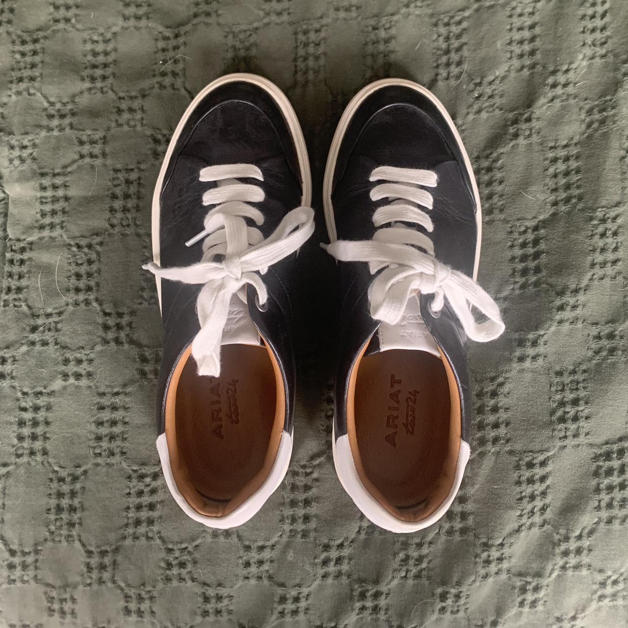 Zara Women's Black and Brown Trainers | Depop