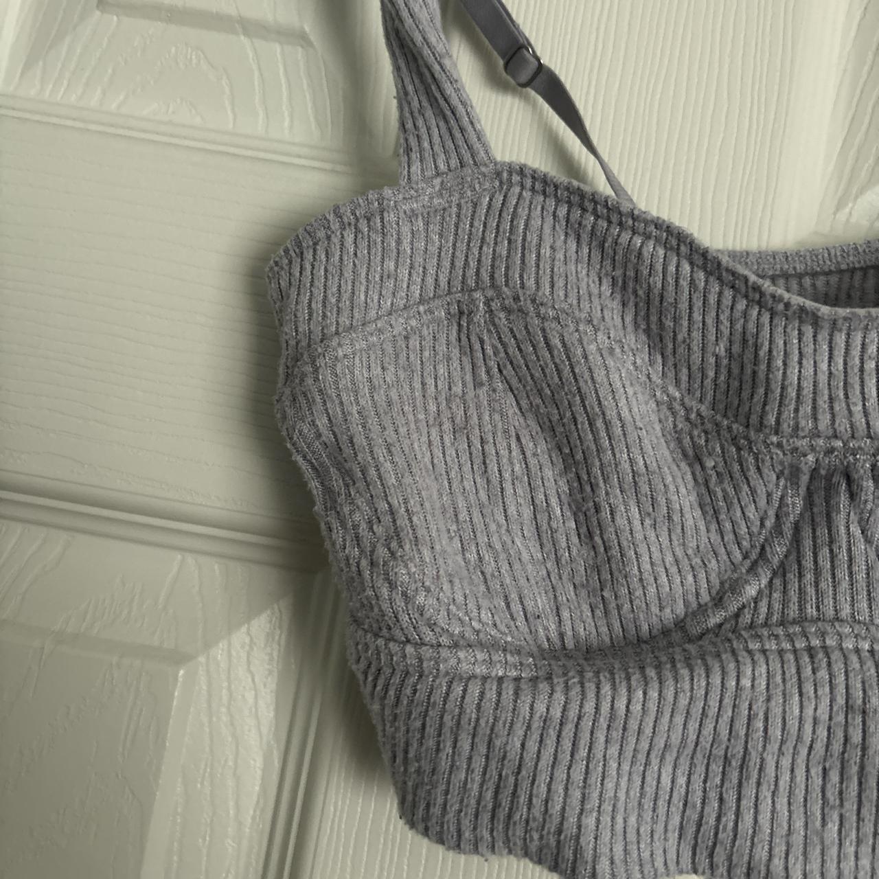 Gilly hicks bra top in light grey