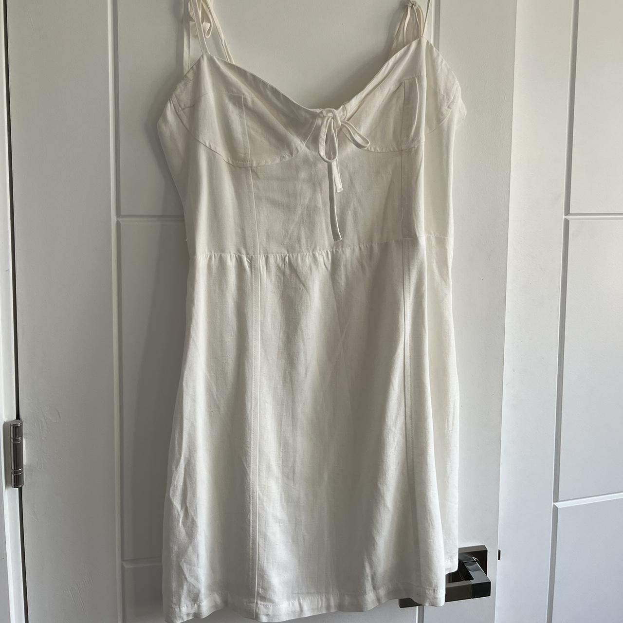 Bershka Women's White Dress | Depop