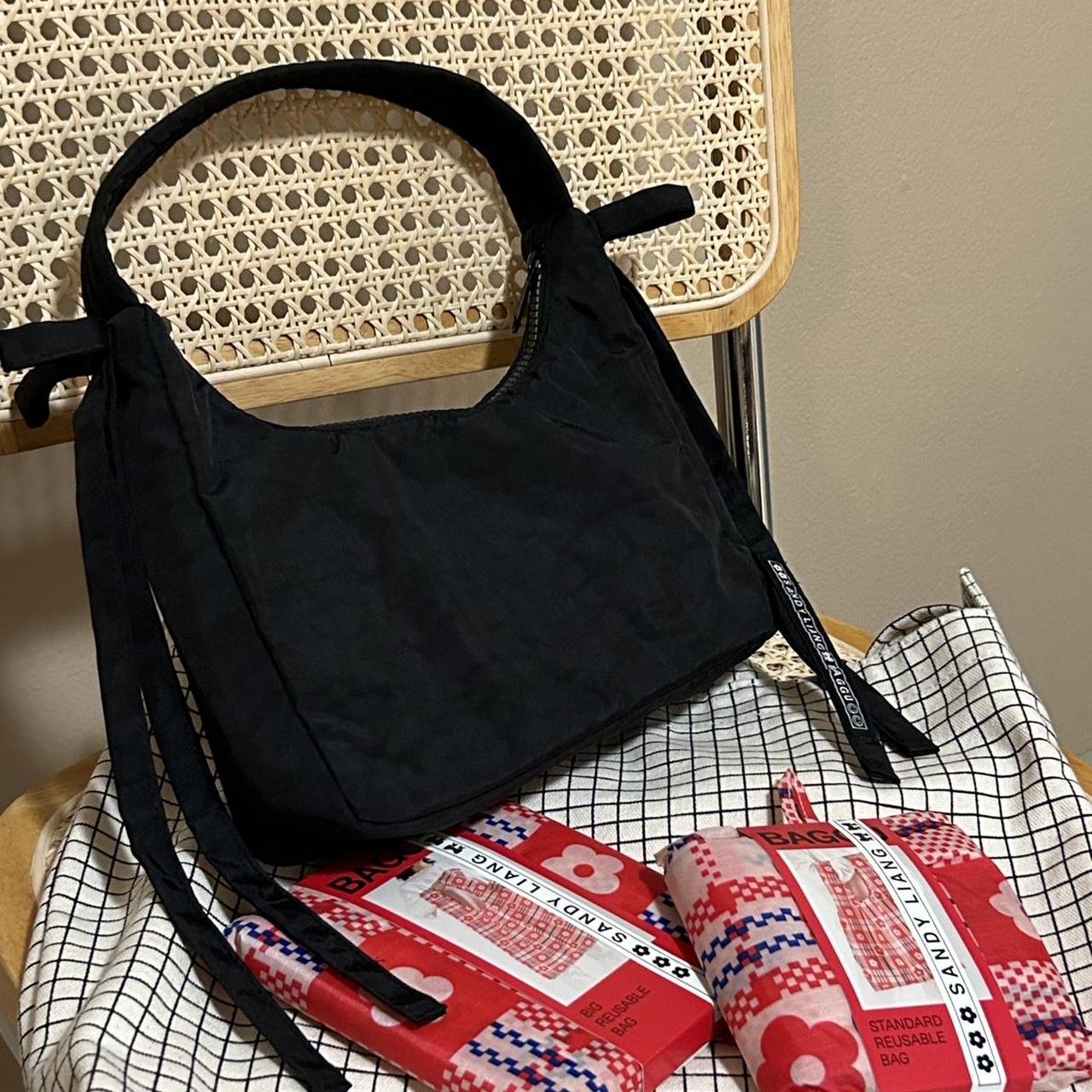 Baggu x Sandy Liang Mini Bow Bag In Black colorway... - Depop