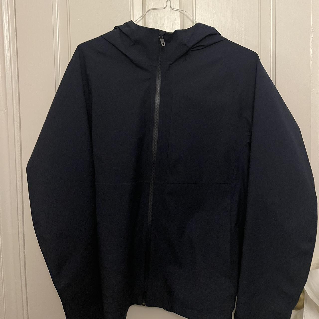 Navy Uniqlo Windbreaker - waterproof - size M - Depop