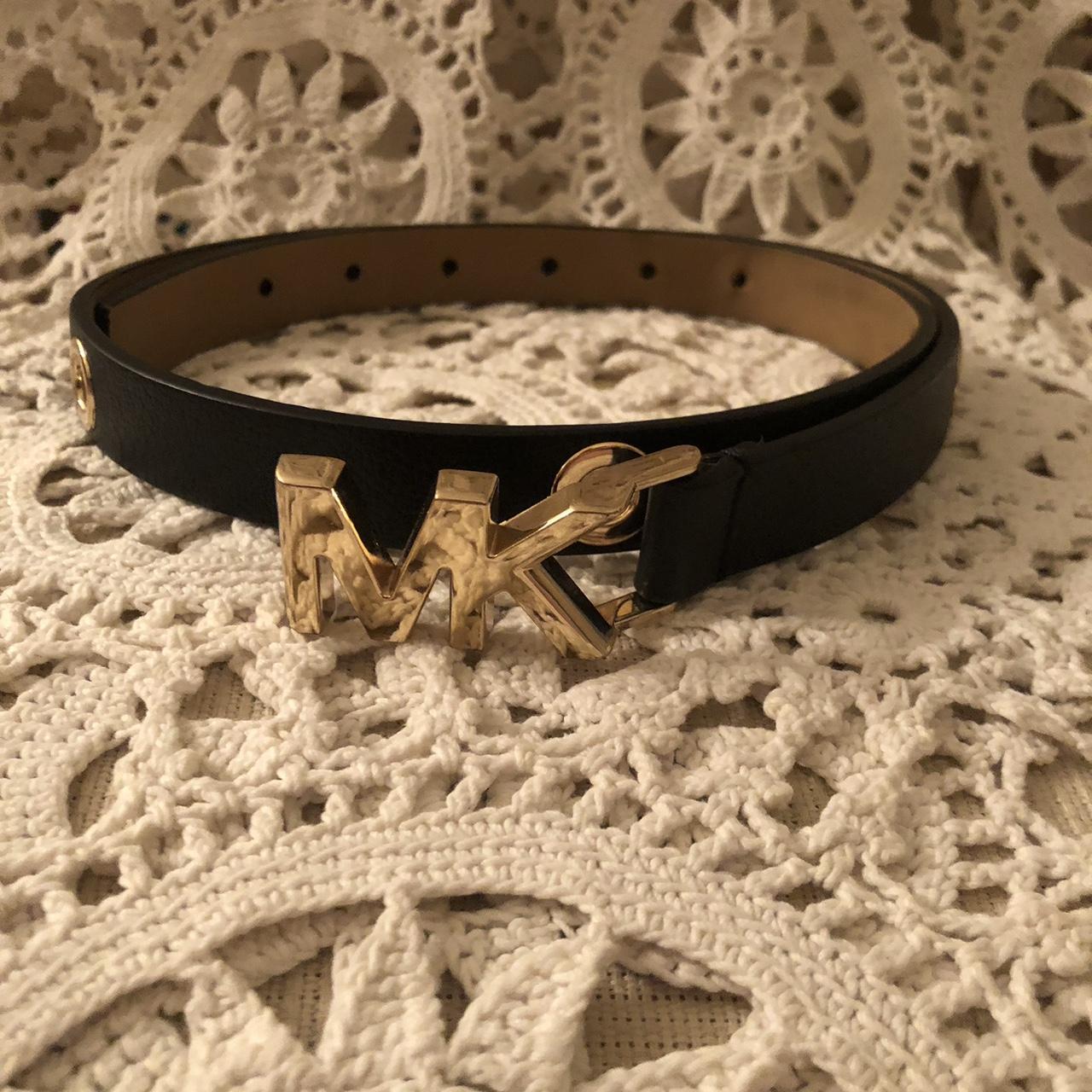 Michael kors black on sale and gold belt