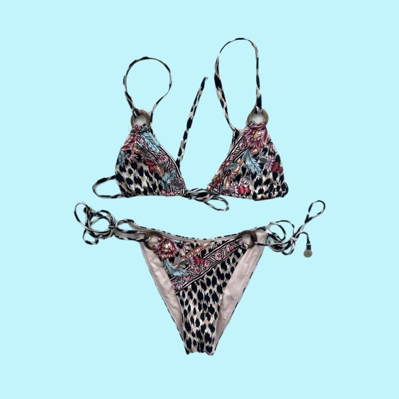 Tigerlily bikini • Size: top = aus 6/XS, bottoms =... - Depop