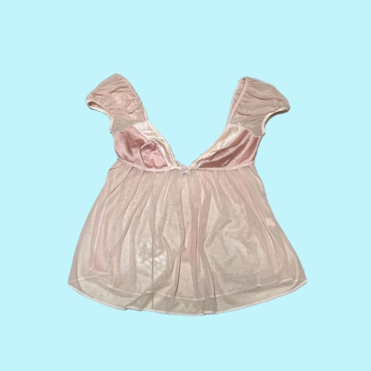 Dolce & Gabbana sheer pink babydoll top • Size: 1 •... - Depop