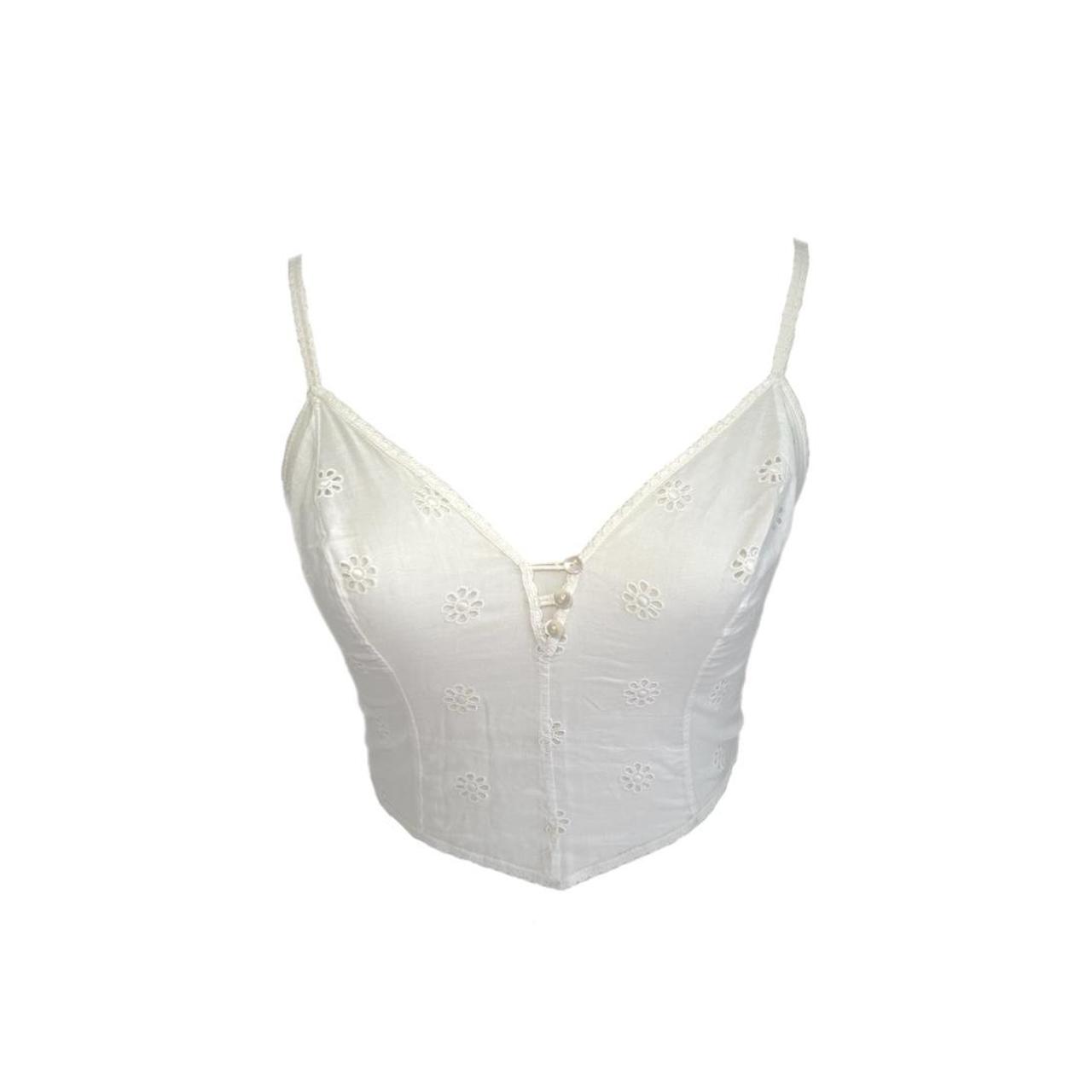 Malizia by La Perla white broderie cami • Size: IT... - Depop