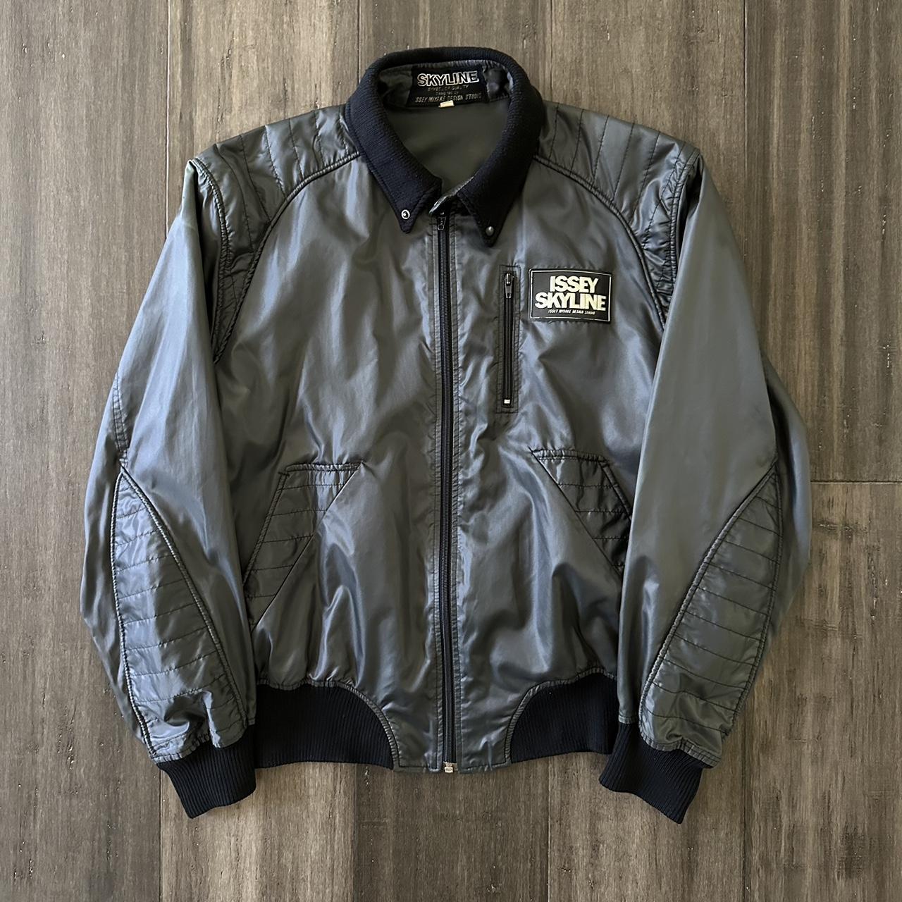 80s Issey Skyline Vintage Bomber Jacket L Rare - Depop