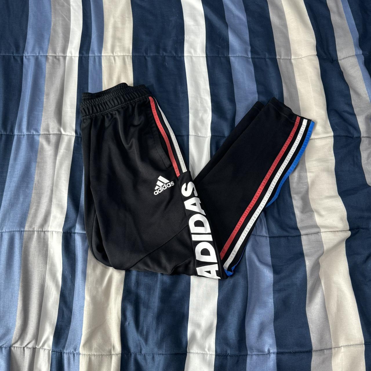 Adidas zip up pants Size S Tri color adidas. Depop