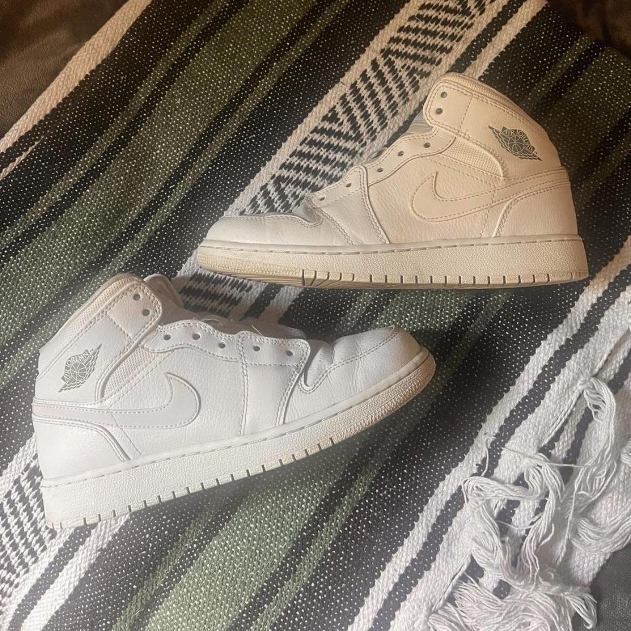 jordans grey and white junior