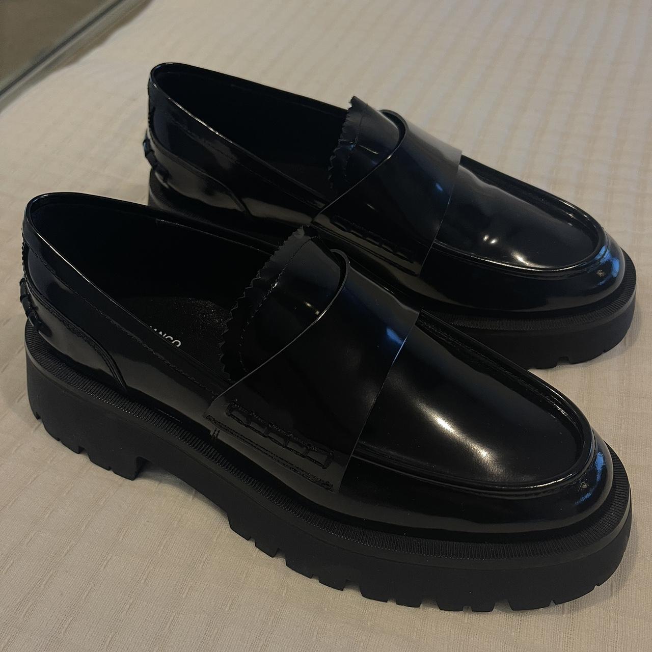 Tony Bianco Brooklyn Black Hi Shine Loafers Size 8.5... - Depop