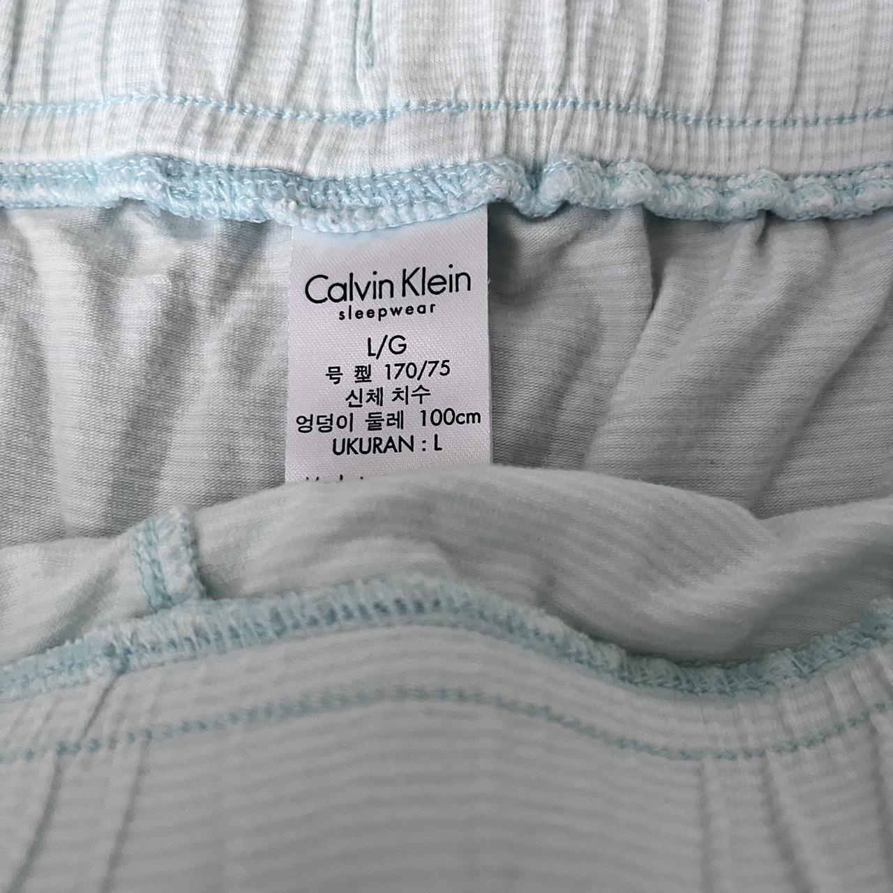 ︎︎ Calvin Klein pajama shorts • Light blue and... - Depop