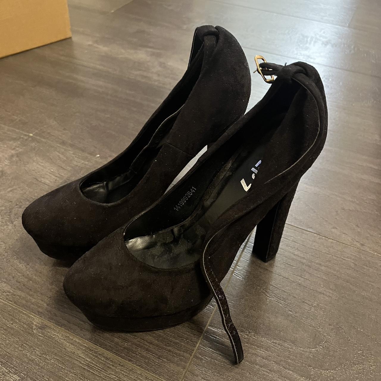 Black chunky heels IGNORE : plt pretty little... - Depop
