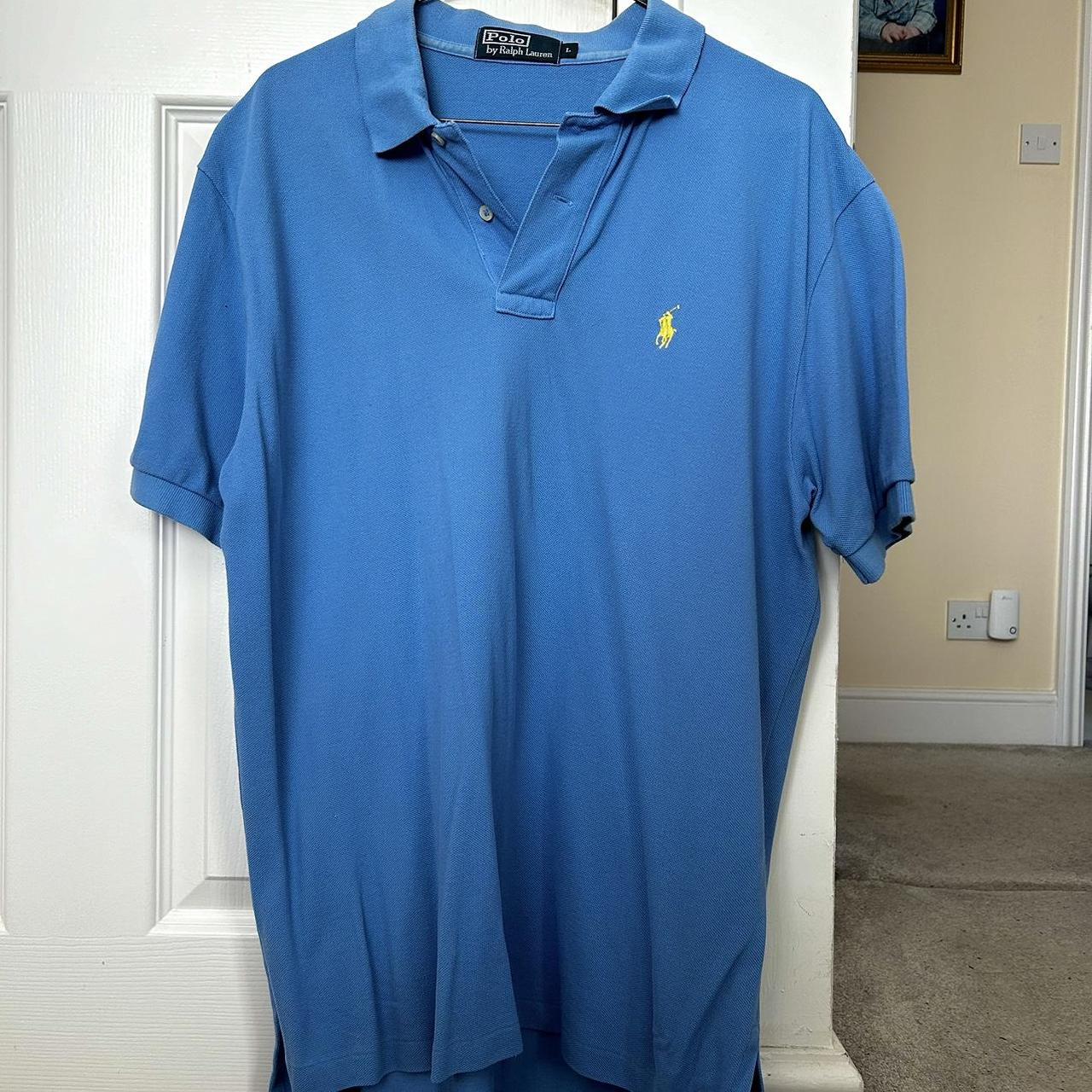 Polo ralph lauren shirt Light blue Size Large In... - Depop