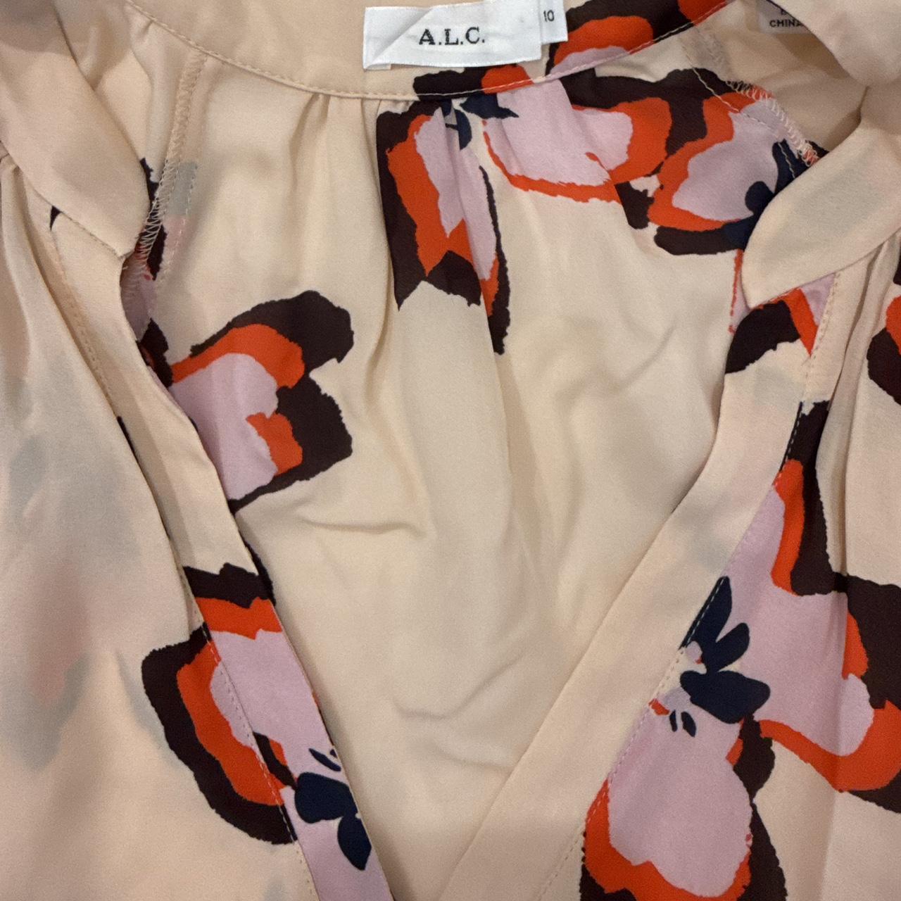 A.L.C Women's Blouse - Pink/Multi - 10 – ALC- siz… - image 5