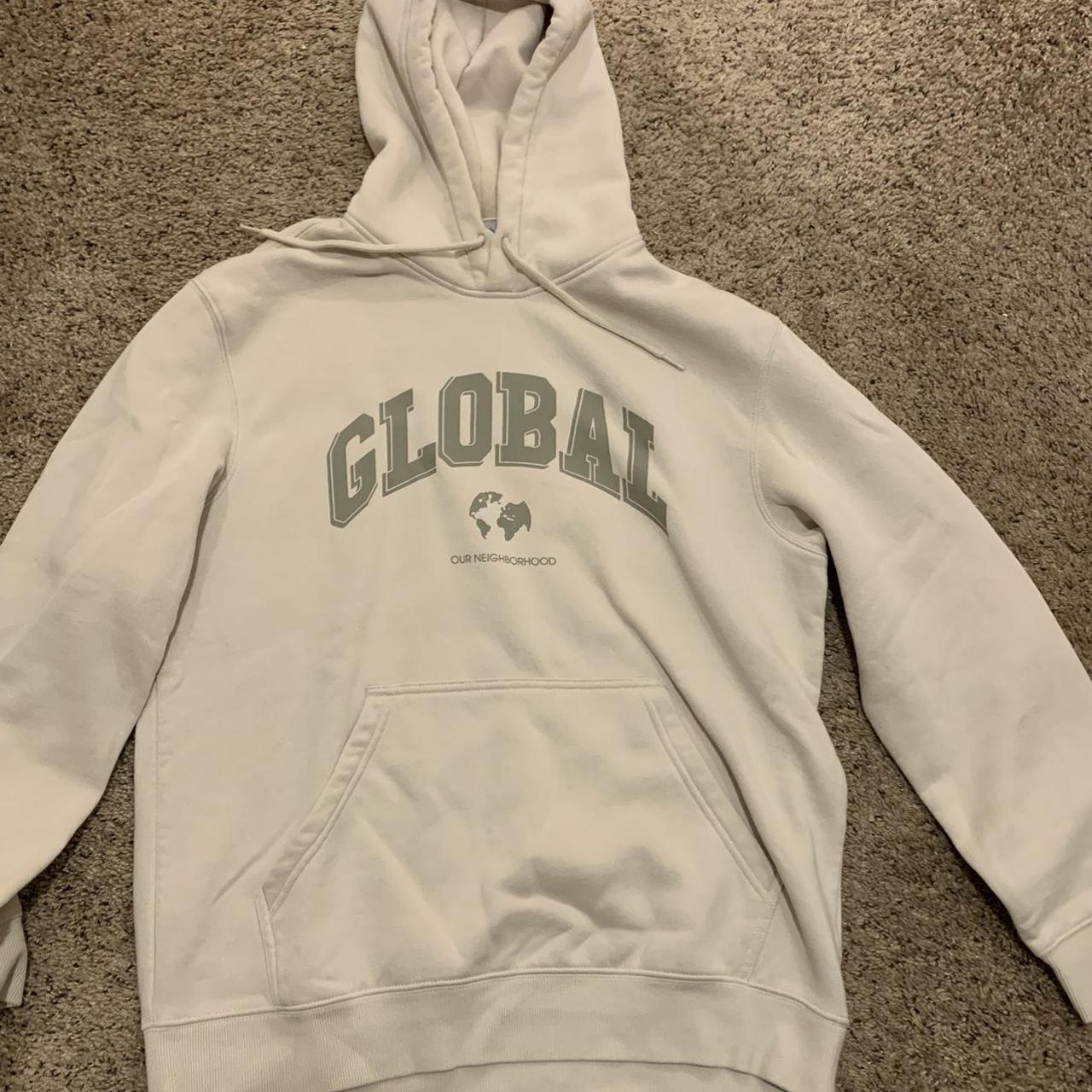 H&M Men's Cream Hoodie Depop