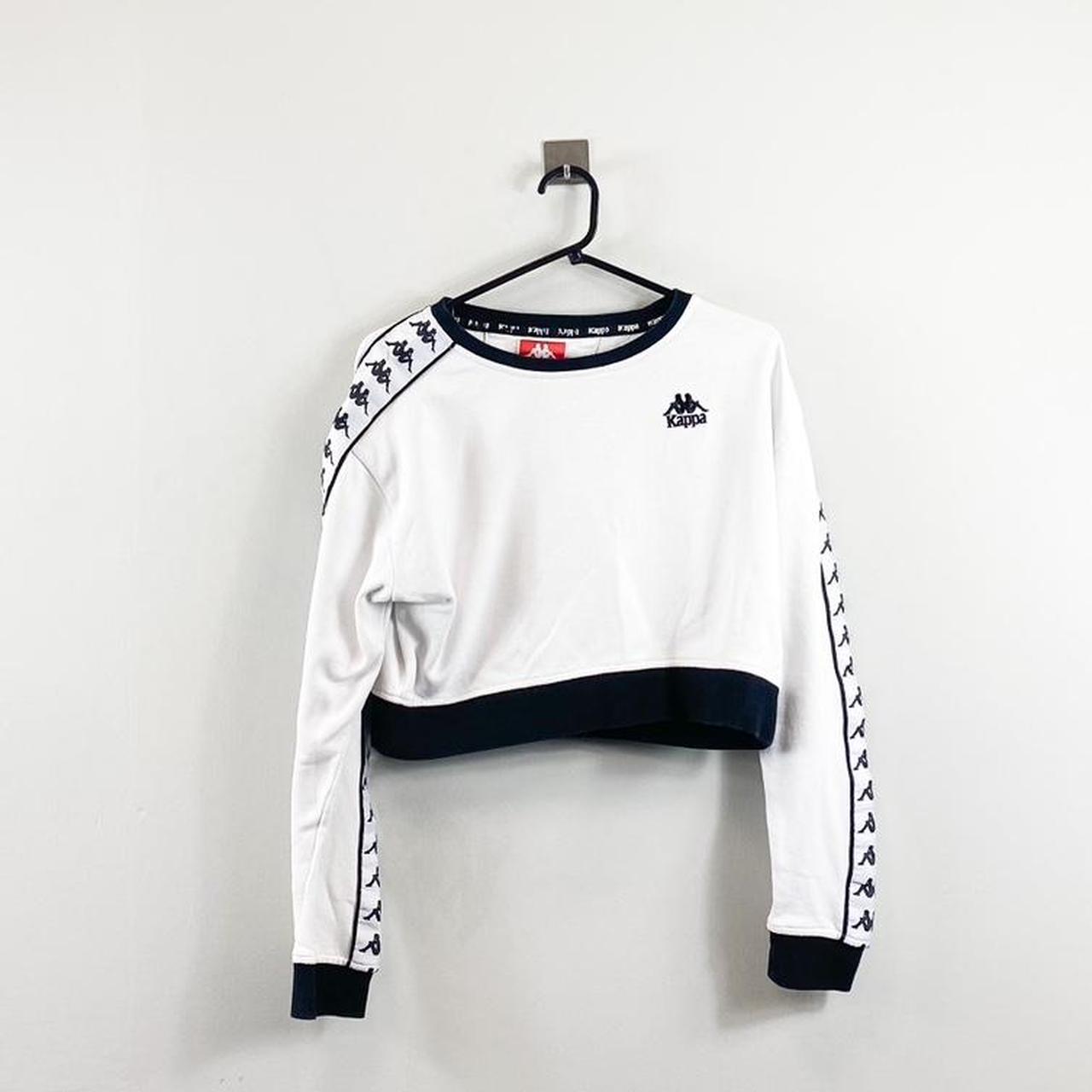 Kappa Cropped Sweatshirt Women s Large White. Depop