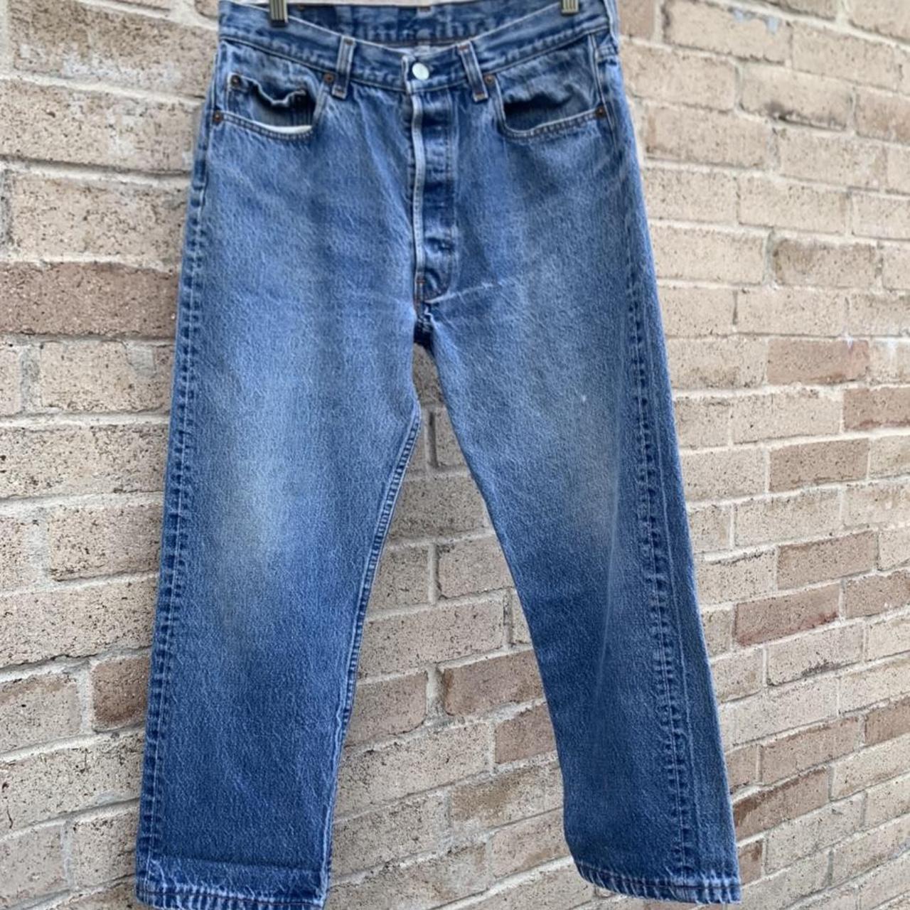 Vintage 90s Levi’s 501 selvedge denim jeans No... - Depop