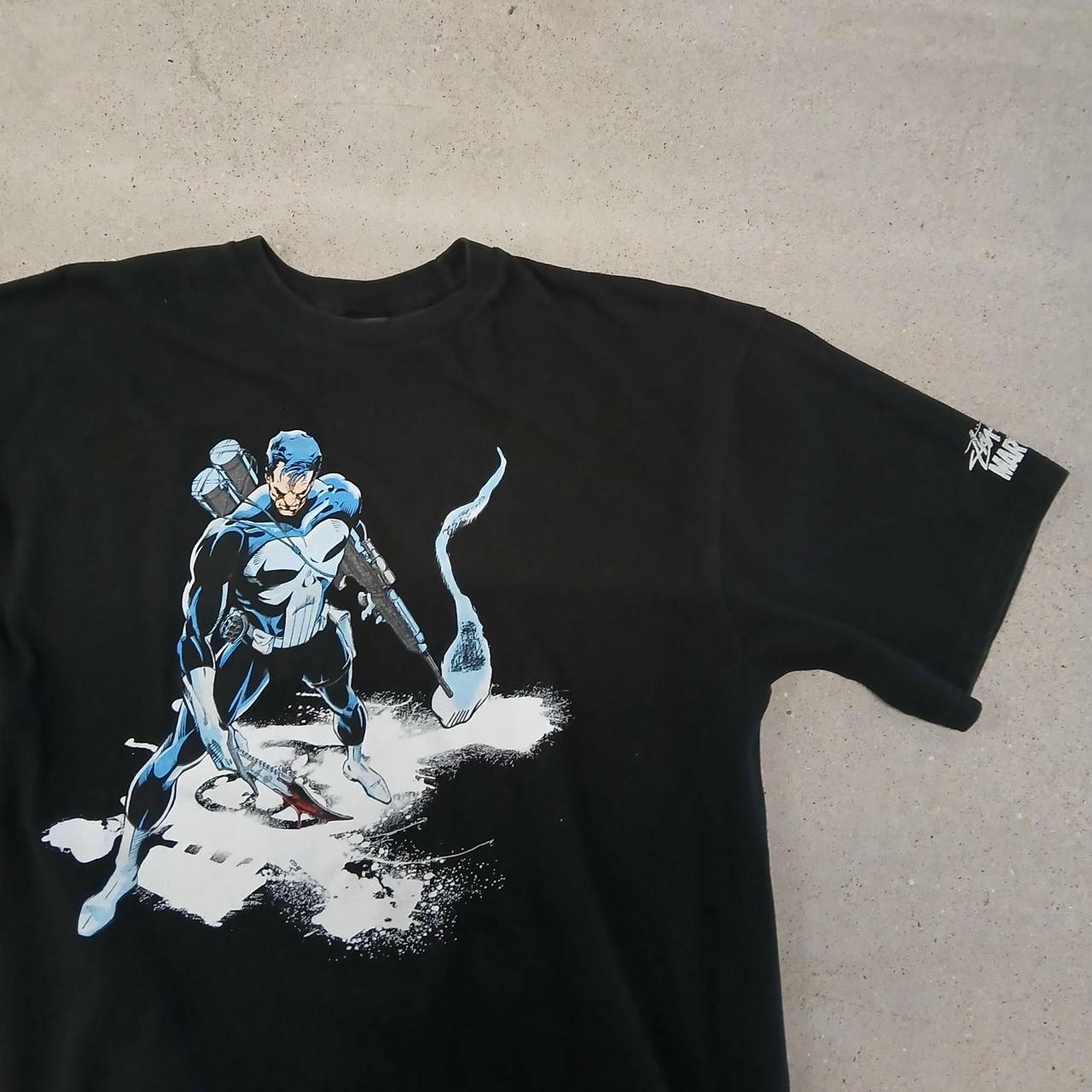 Y2k stussy x marvel the punisher t shirt Size. Depop