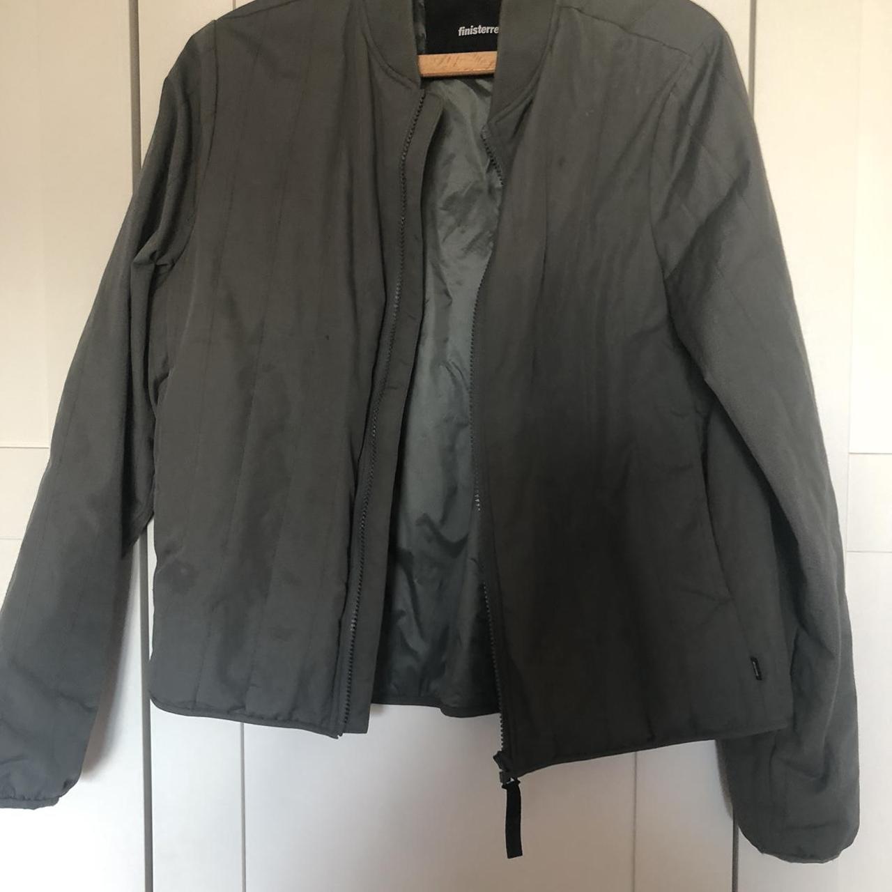 Finisterre khaki bomber jacket size 12, would fit... - Depop