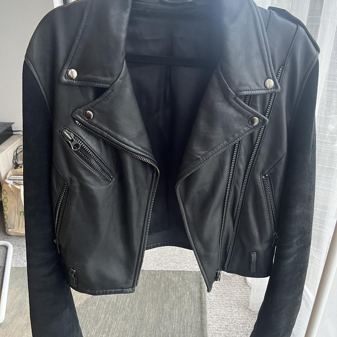 Acne Studios Size 36 Leather Jacket w suede... - Depop